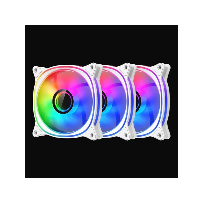 LC-Power LC-CF-120-ARGB-KIT-Wset 3x 120mm ARGB fan, white (bijeli)