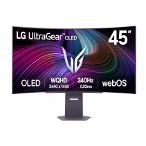 LG 45" WQHD OLED RGB Monitor800R, 3440x1440, 240Hz, 275cd0.03ms, DP, 2xHDMI, Type-C 65W, Speakers