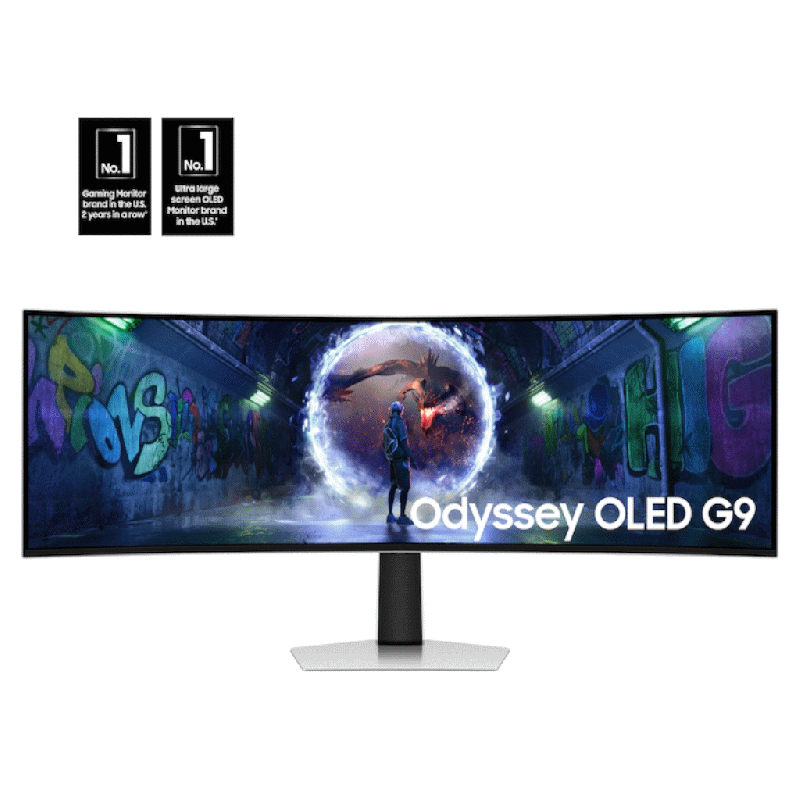 Samsung 49" OLED Monitor G93SD1800R, DQHD, 240Hz, 0.03msDP, HDMI, Micro HDMI, USB-C, HAS, Tilt
