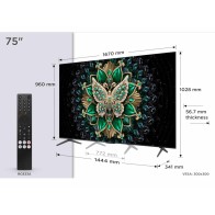 TCL 75"C6K 4K QD-Mini LED TV144Hz Google TV Game MasterDolby Atmos Onkyo 2.1 HDR Premium