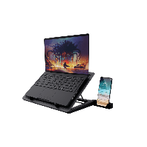 Trust Quno Cooling Stand LED GXT 1125 Laptop cooling stand sa 5 ventilatora + stalak za telefon
