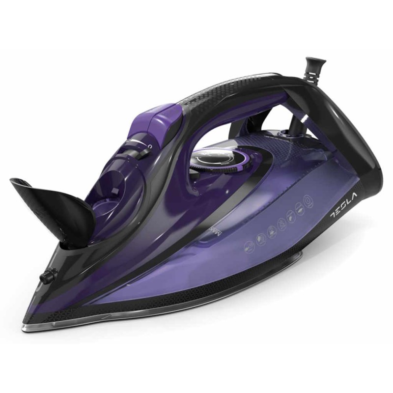 TESLA Pelga 2600W IR500BP / 0.32L / IRONS / Keramika / BLack - Purple TESLA Pelga 2600W IR500BP / 0.32L / IRONS / Keramika / BLack - Purple