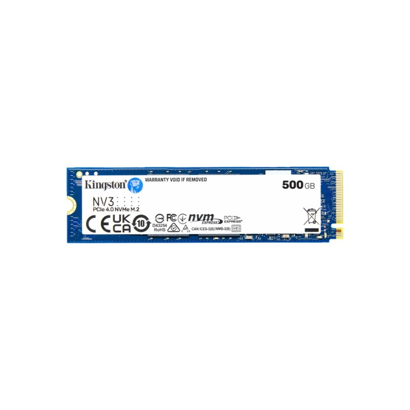 Kingston SSD 500GB NV3NVMe PCIe Gen 4.0x4R/W : 5000/3000MB/s