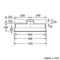 BOSCH Potpuno ugradbena napa Serie 4| C, 2 Motora, 618 m3/h, Buka: 38/56dB, DE
