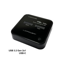 LC-Power Docking station NVMEM.2 SSD, USB-C port, 2x SSD-a,Transfer rate do 10 Gb/s