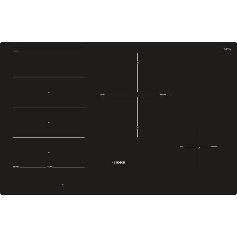 BOSCH indukcijska ploča Serie 8|, 80 cm, bez okvira, FlexIndZone, DirectSelect Premium, ES