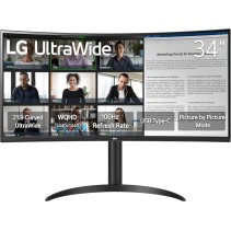 LG 34" UltraWide curved monitoVA, WQHD 3440x1440, 300cd100Hz, 5ms, HDMI, DP, Type-C, HAS, Tilt