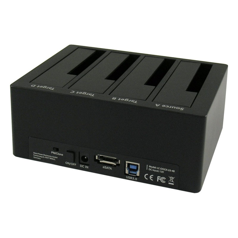 LC-Power LC-DOCK-U3-4BHDD docking station2,5"/3,5" SATA HDDs/SSDs