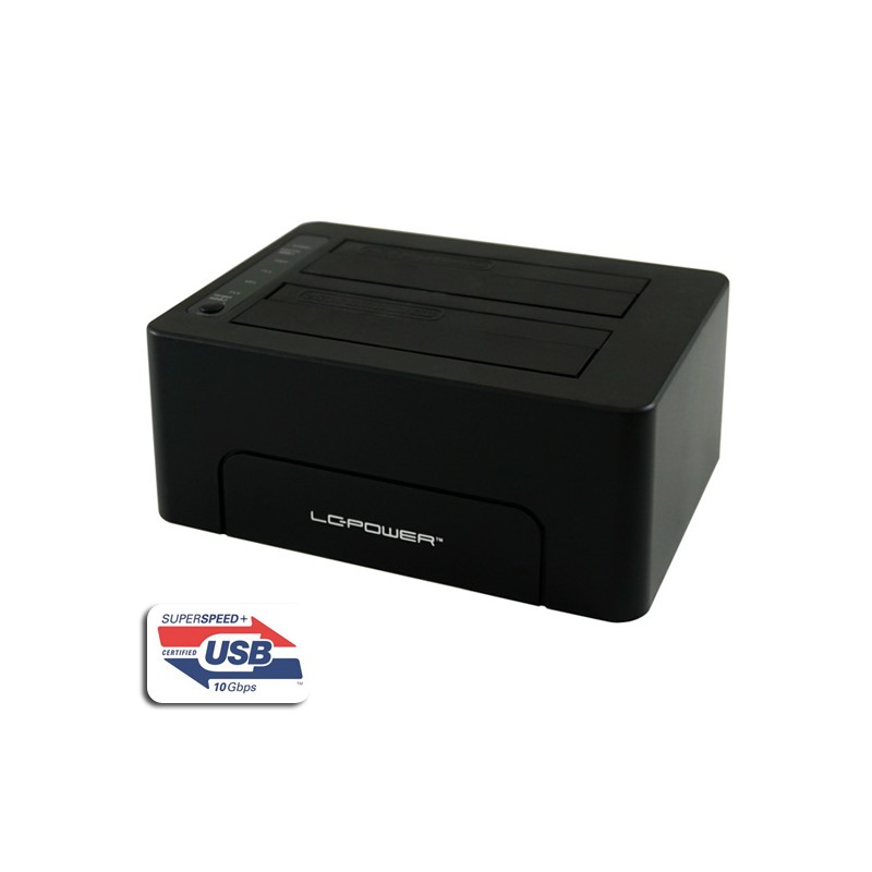 LC-Power LC-DOCK-CHDD docking station,Type C2,5"/3,5" SATA HDDs/SSDs,