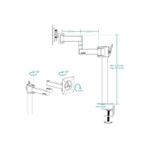 Arctic X1 nosač za monitoredesk mount monitor armhorizontalno podešavanje