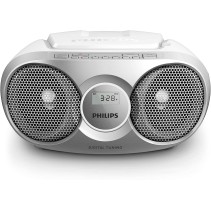 Philips AZ215S/12 CD soundmachine s FM antenom, 3 W RMS, CD‑R/C‑D‑RW, napajanje AC ili baterije, siva.