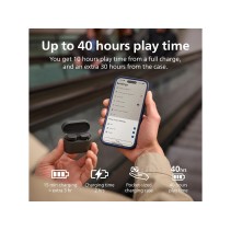 Philips TAT5000BK/00 Bluetooth slušalice – detaljan prirodni zvuk, 6 mikrofon Noise‑Cancelling, 4 h baterija.