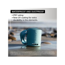 Sony SRS‑XB100 Bluetooth zvučnik Extra Bass, svijetlosiva, 10 h baterija, IPX4 vodootporan.