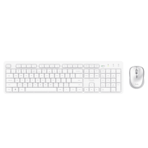 Trust ODY II WRLS bežični set tipkovnica i miš – bijela boja, 2,4 GHz, ergonomičan dizajn.