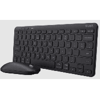 Trust Lyra 2‑u‑1 bežični tipkovnica i miš, US raspored, multi‑device, 2.4 GHz.