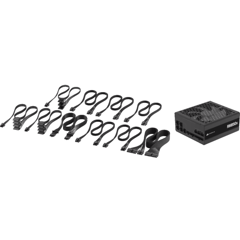 Corsair PSU 850W RM850xGold, Fully Modular, 12V-2x68xSATA, 3xPCIe, ATx 3.1, PCIe 5.1