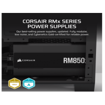 Corsair PSU 850W RM850xGold, Fully Modular, 12V-2x68xSATA, 3xPCIe, ATx 3.1, PCIe 5.1