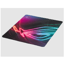 Asus ROG Strix Edge gaming podloga za miš – 350 mm × 300 mm, 3 mm debljina, mikro‑teksturirana površina, RGB osvjetljenje.