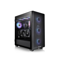 Thermaltake S250 TG ARGB Mid‑tower kućište s tempered staklom, 4 x CT120 ARGB ventilatora i mesh prednjim panelom