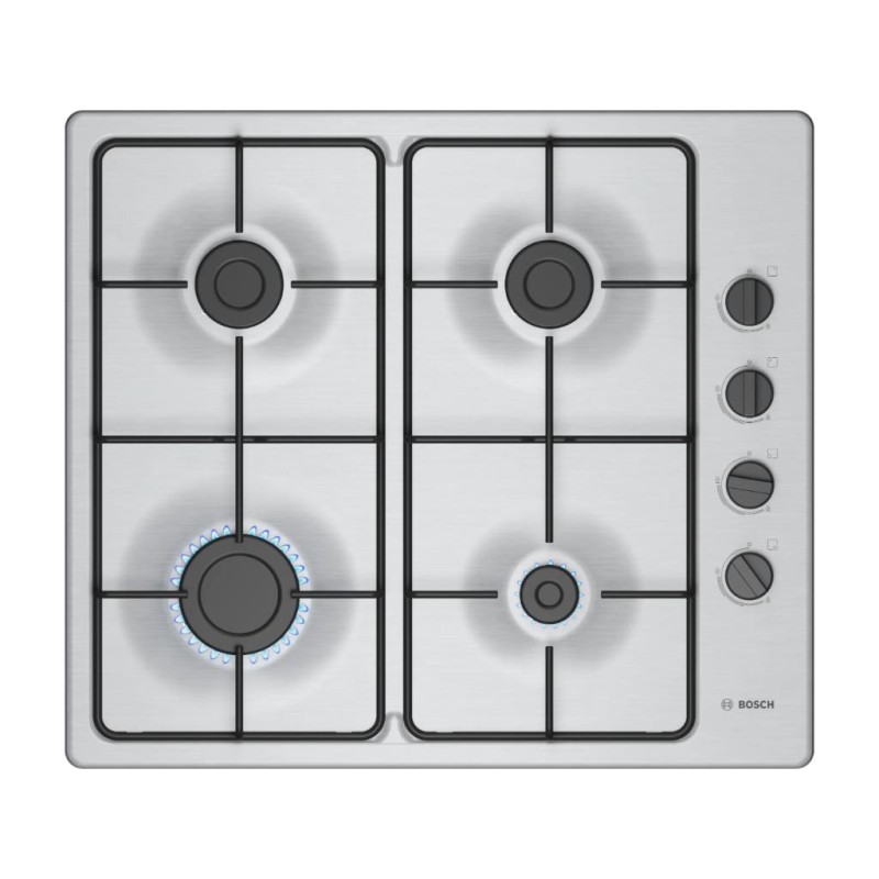 Bosch PBP6B5K80 Plinska ploča Serie 2 – nehrđajući čelik, 4 plamenika, snaga 1‑3 kW