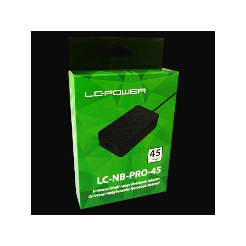 LC-Power Notebook Adaptor 45W Universal with 10 Adaptors