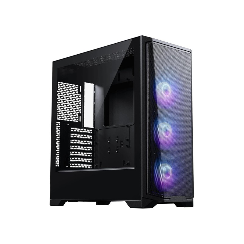 Phanteks Eclipse G370A – Mid‑tower ATX kućište, crno, 3 RGB ventilatora.