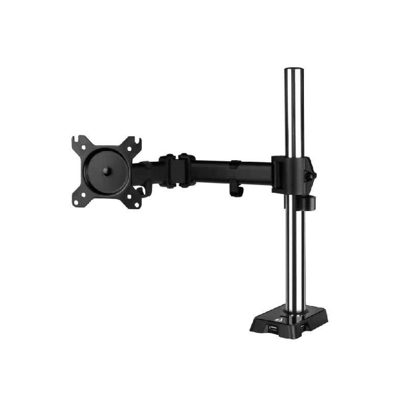 Arctic Z1 Gen 3 – mat crna nosač monitora (13‑32", do 9 kg) s integriranim USB‑hubom