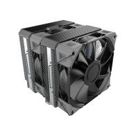 Montech NX600 CPU Cooler – Crni dual‑toranj, 120 mm ventilator, visina 132,5 mm