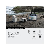 DJI Lito X1 FMC – daljinski RC 2 kontroler, 4K 30 fps, 108 MP kamera, 2,4 GHz veza, dvostruki ručnik.