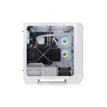 Thermaltake View 300 MX Snow – srednji tower s temperiranim staklom, 2×200 mm ARGB PWM ventilatora i 1×120 mm ARGB ventilator.