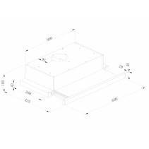 Tesla DT600AXB aspirator – teleskopski, 60 cm, 350 m³/h, siva/ crna