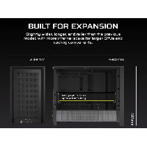 CORSAIR FRAME 4000D Case360mm radiator, 170mm cooler430mm GPU, ATX, Black