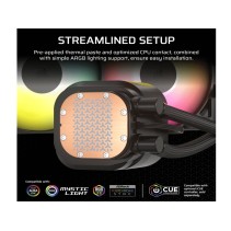 Corsair Nautilus 360 RS AIO cooler - crna, 3x120 mm, kompatibilna s LGA1700, AM5 i AM4 socketima.